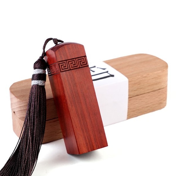 Korean Gift / Custom Name in Korean / Sandal Wood Name Engraving / Name in Korean Characters / Hangul Name Seal