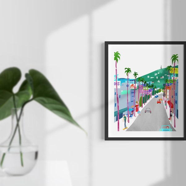 Boulevards, Sunset Strip. Limited edition print.