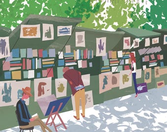 Bouquinistes París. Impresión de edición limitada.