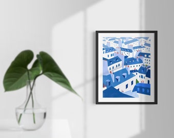 View from above, Paris rooftops. Limited edition print.