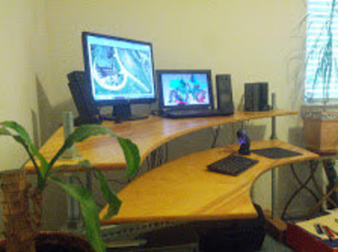 Ergonomic Computer Desk Your tools are high tech your desk Etsy