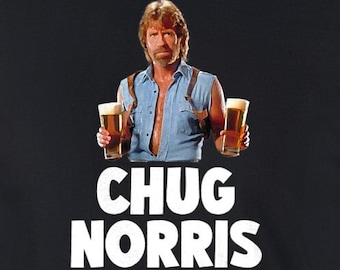 Chug Norris - Chuck Norris Beer Drinking Parody Pun T-Shirt