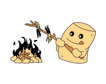 Marshmallow Roasting Funny Shirt