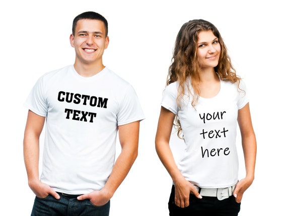 Custom T-shirts You Choose Text and Style. Custom Made Tees in India - Etsy