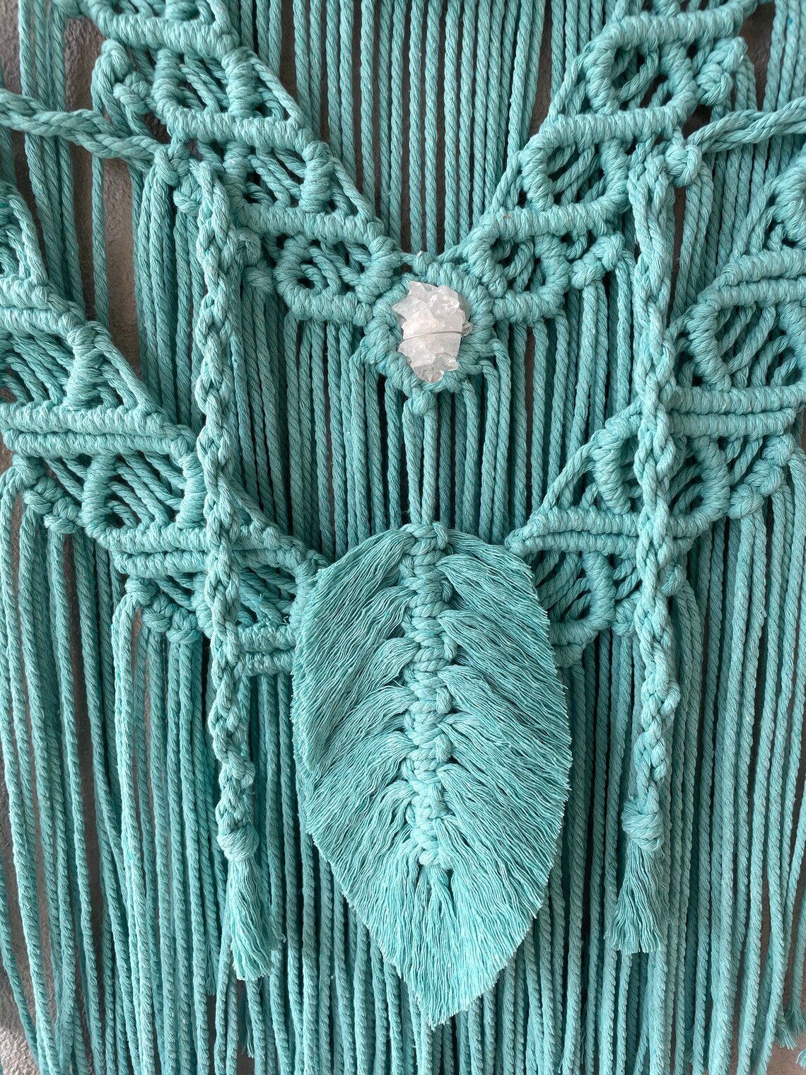 Large Leaf Macrame Wall Hanging Etsy