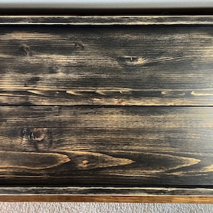 Wood Serving Tray/Serving Board/Ottoman Tray/Table Tray/Coffee Table Tray/Charcuterie Board/Party Tray/Rectangle Serving Tray/Black Tray