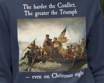 Washington Crossing the Delaware-Holiday Edition Sweatshirt-Vintage Art History Pullover