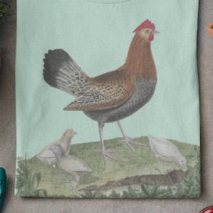 Vintage Chicken & Chicks Tee: Cottagecore Farm Animal Graphic