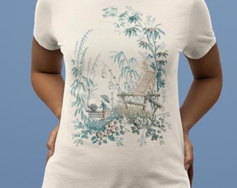 Jean-Baptiste Pillement Garden Tee | Vintage Botanical Shirt | Smithsonian Art Shirt | Toile Aesthetic Tee | Historic Art T-Shirt