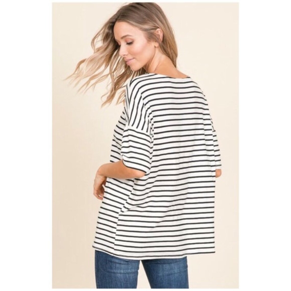 LANIA SHORT SLEEVE RELAXED FIT TOP SKYWAY