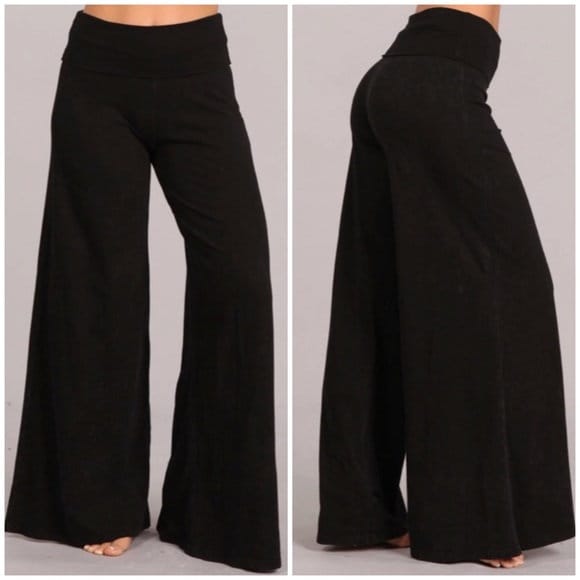 Oversize Black Casual Pants/wide Leg Pants/maxi Black Pants/midi