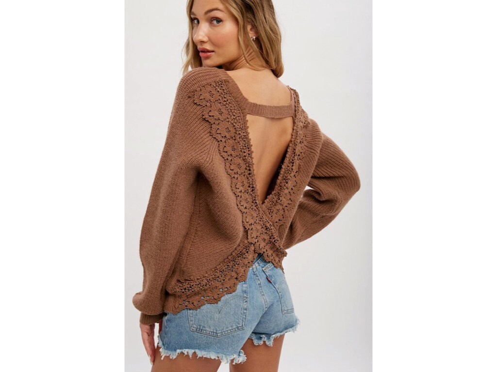Cross Back Sweater - Etsy