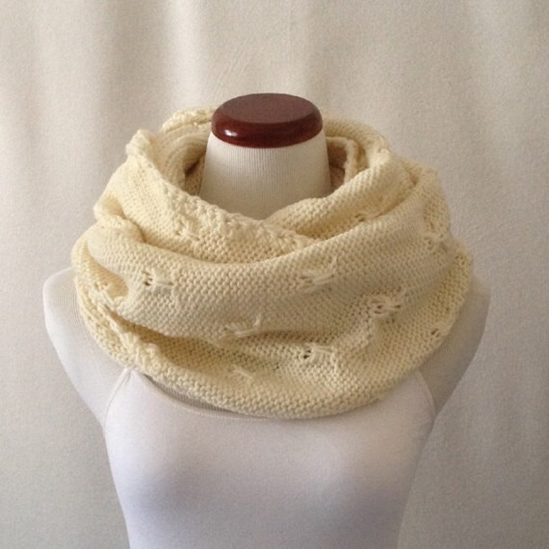 Hand Knitted Scarf, Infinity Scarf, Cozy Loop Scarf, Chunky Knit Scarf ...