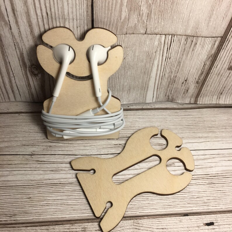 Personised ear bud holders. Versions of Earphone holders to Etsy