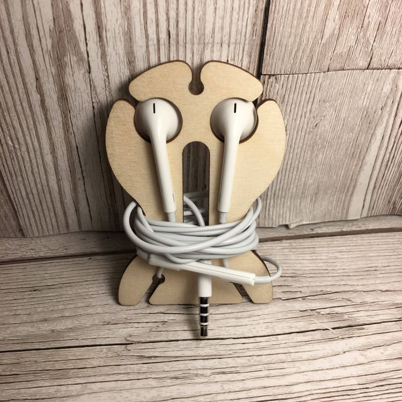 Personised ear bud holders. Versions of Earphone holders to Etsy