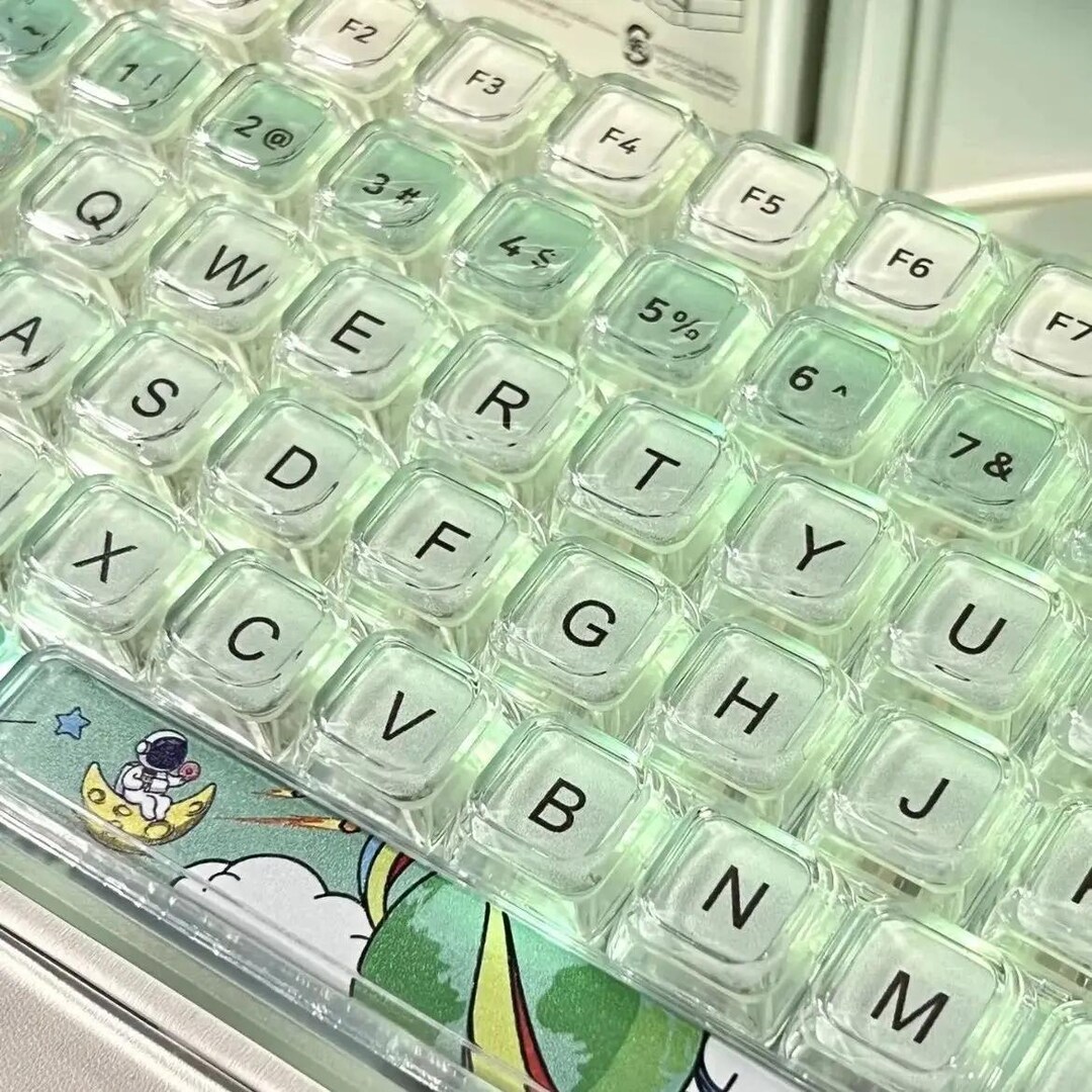 Only 84 Keys Crystal Transparent Keycaps for MX Switch Mechanical ...