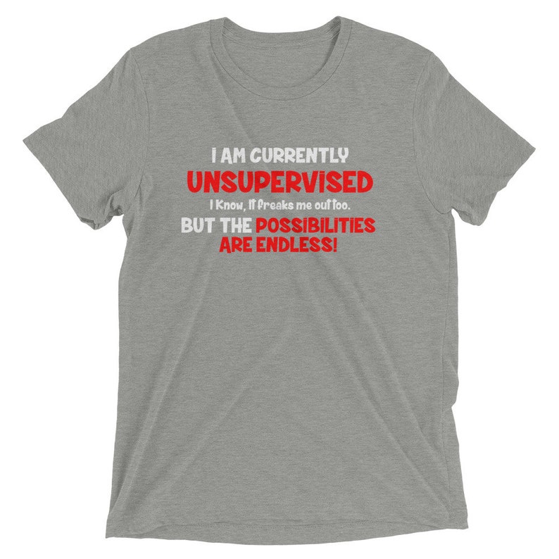 i am currently unsupervised t shirt