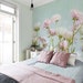 Mint Grün geblümte Tapete Poetsie blass Turquise rosa weiße