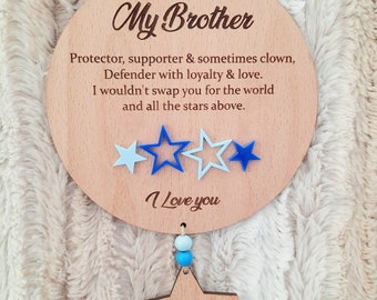 Brother personalised gift plaque sister gift