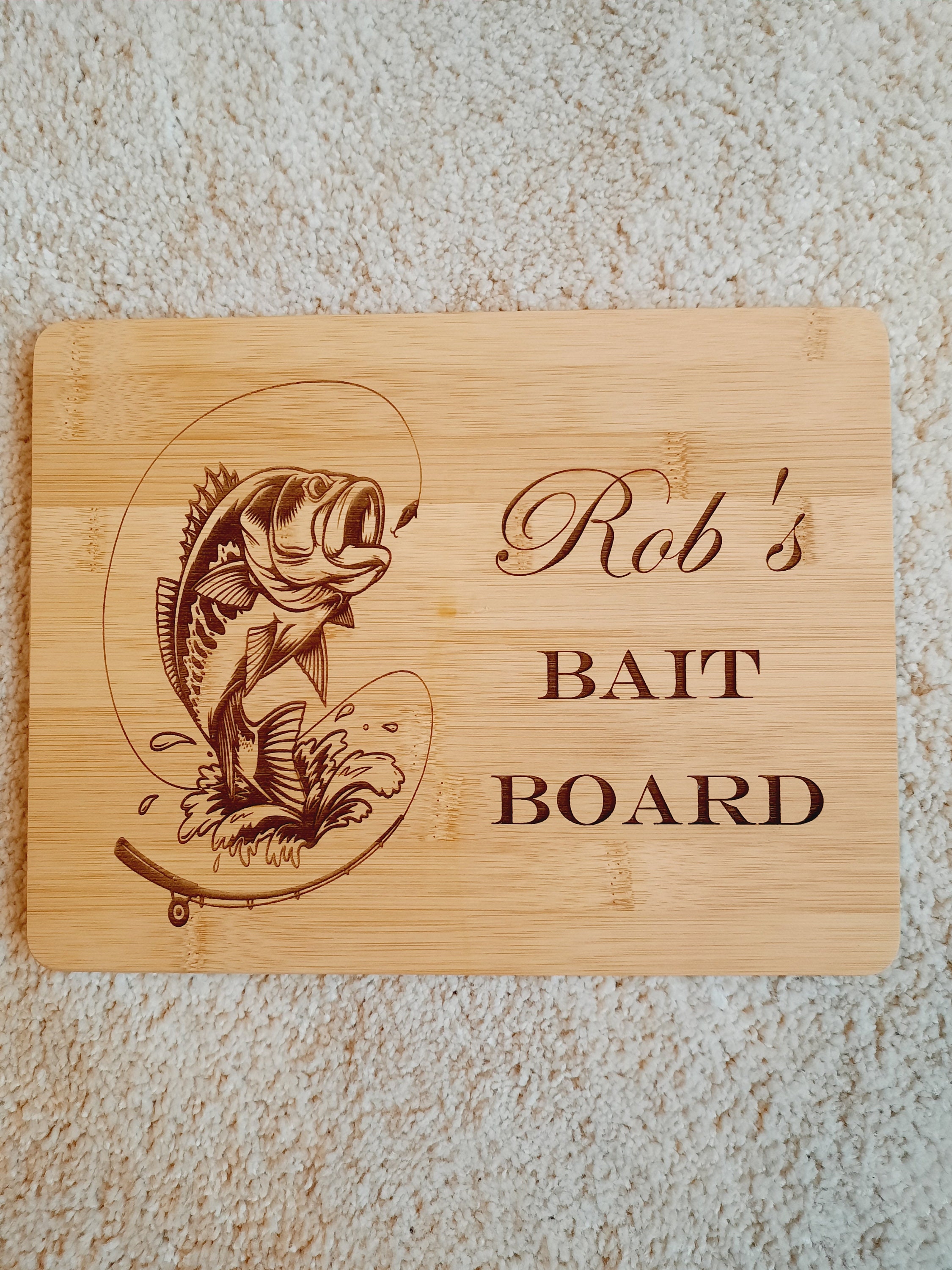 Fish Clamp Cutting Board With Ruler, Fish Oak Cutting Board, Clip Fishman  Board, Cutting Board With Pin, Clamp Board, Fish Board 