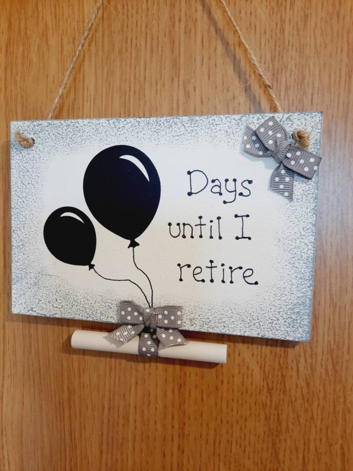 Countdown to retirement chalkboard sign. Days until retire Etsy