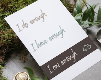 I am enough Affirmation Card