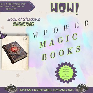 Book Dedication Spell: Printable Book of Shadows Pages (PDF Download)