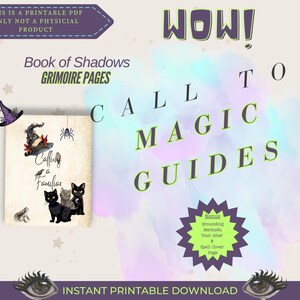 Call A Familiar Spell: Book of Shadows Printable Pages (PDF Download)