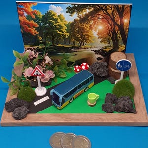 Geldgeschenk Reisebus Busreise Reisezuschuss Kaffeefahrt 40., 50., 60., 70., 80. Geburtstag 3D Glückwunschkarte Gutschein zauberhaft