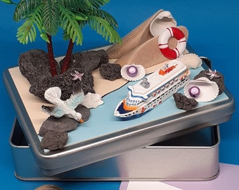 Coffret cadeau croisière AIDA MSC Mon bateau voyage en bateau vacances argent de vacances 30e, 40e, 50e, 60e 70e anniversaire argent cadeau bon de voyage