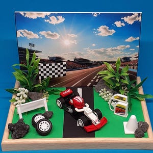 Geldgeschenk Formel 1 Autorennen Racing Bolide Rennwagen Ferrari Mercedes McLaren Gutschein Gutscheinkarte 3 D Karte originell einzigartig