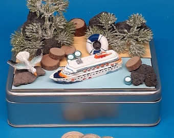 Geschenkbox Kreuzfahrt AIDA MSC Mein Schiff Schiffsreise Nordeuropa Norwegen 30., 40., 50., 60. 70. Geburtstag Geldgeschenk Reisegutschein