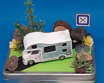 Coffret cadeau camping-car court voyage road trip bon argent cadeau idée cadeau pour 40e, 50e, 60e, 70e, 80e anniversaire