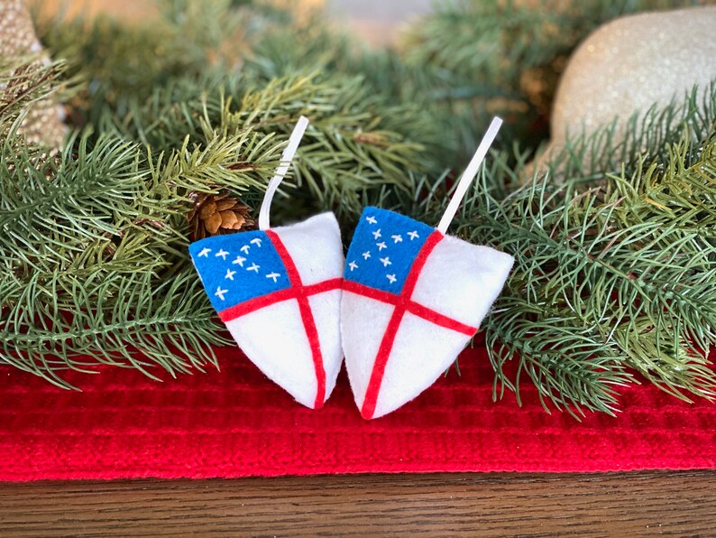 Episcopal shield Christmas ornament Etsy