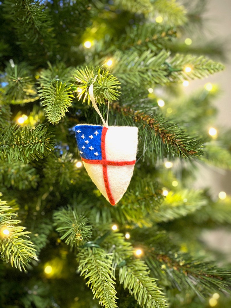 Episcopal shield Christmas ornament Etsy