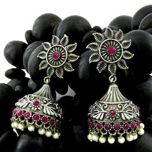 Oxidized Earring, Girls Earrings, Oxidized Indian Jewelry, Dangler, Gift for her, Indian oxidised, Jewellery for Women, USA Classic