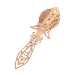 Indian Handcrafted Wooden Hair Comb | Best Gift for Her | Designer Unique Comb | Handmade Groom