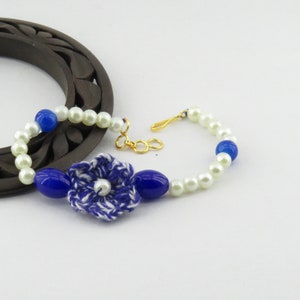 Rakhi Blue Crochet Evil Eye Handcrafted Bracelet/Good Luck Band Friendship Bracelet