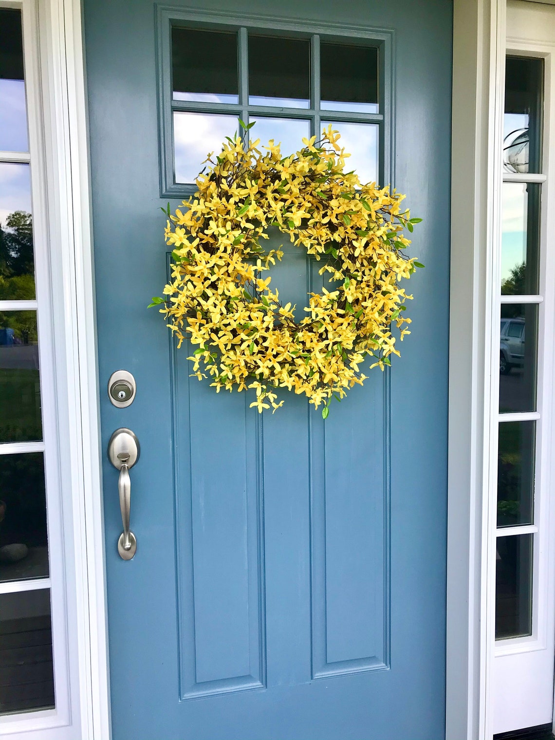 FORSYTHIA WREATH Spring Wreath Yellow Wreath Front Door Etsy