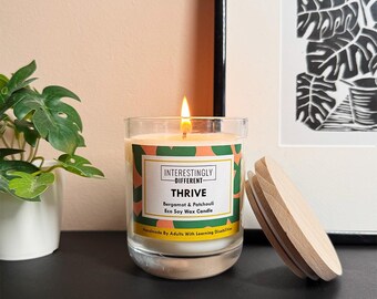 Bergamot & Patchouli Soy Candle | Spa Aromatherapy Candle | Luxury Wellness Candle | Handmade Eco Glass Candle