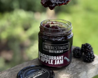 Artisan Blackcurrant & Apple Jam | Small Batch Handmade Fruit Preserves | Gourmet Spread