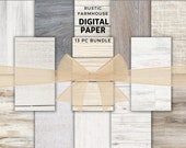 Background Digital Paper BUNDLE Farmhouse Wood Background Textured Scrapbook Paper Rustic Backdrop Distressed Wood White Paper Shabby Chic