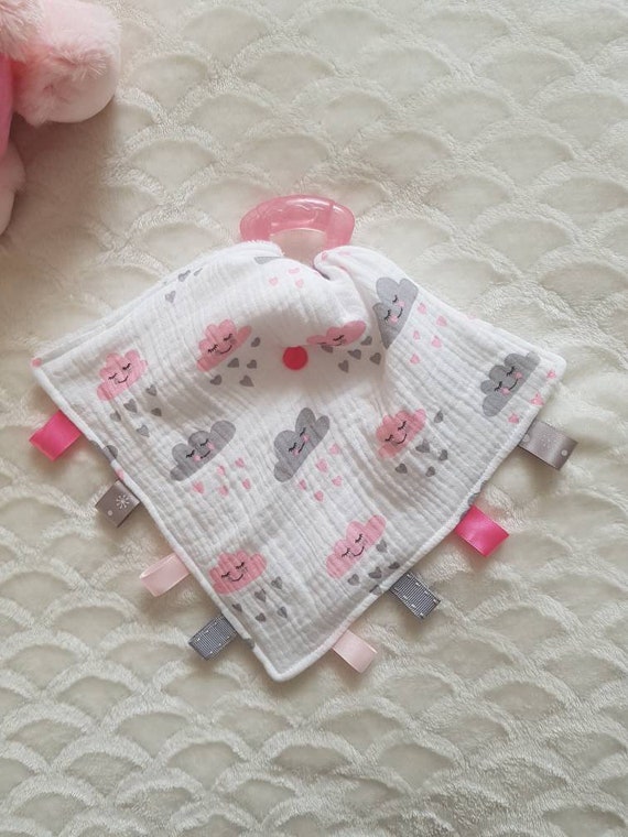 Double Gauze Muslin Tag Blanket Clouds 