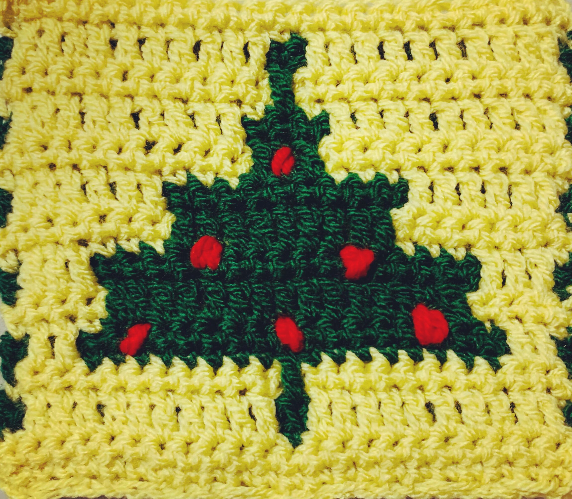 Crochet Christmas Tree Mosaic Pattern Chart Only Etsy