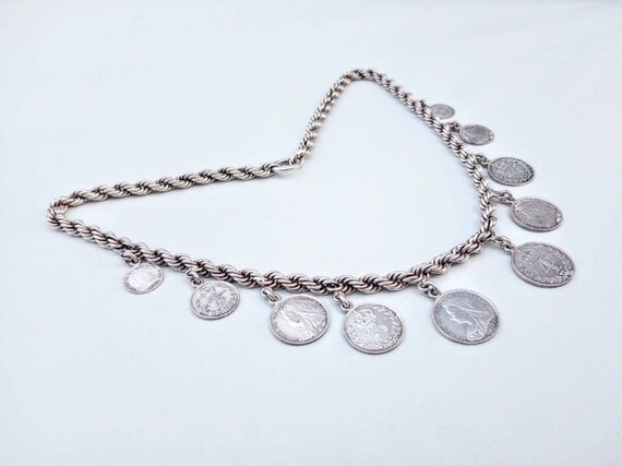 Victorian Silver Penny Necklace