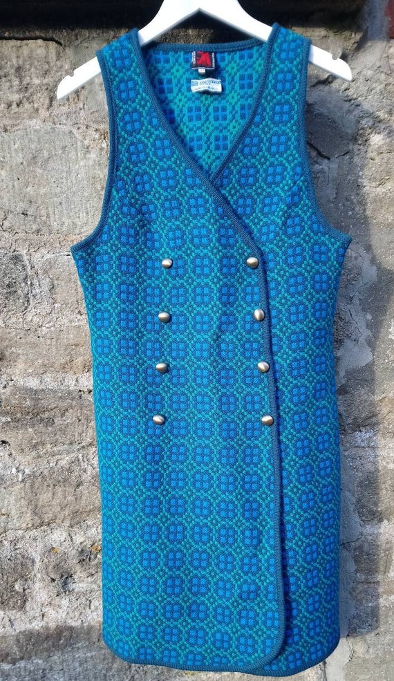 1960s Welsh Tapestry Wool Tabard Dress Gilet