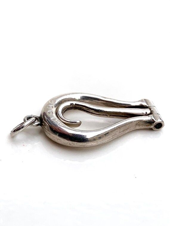 Victorian Silver Folding Button Hook with 1897 Ha… - image 4