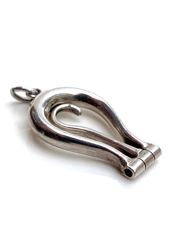 Victorian Silver Folding Button Hook with 1897 Ha… - image 2