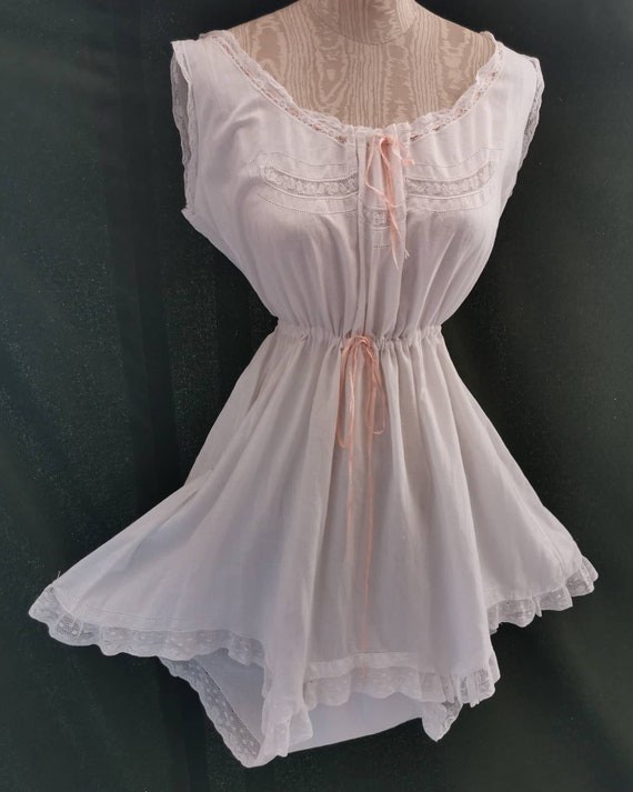 Antique Cotton & Lace Camiknickers