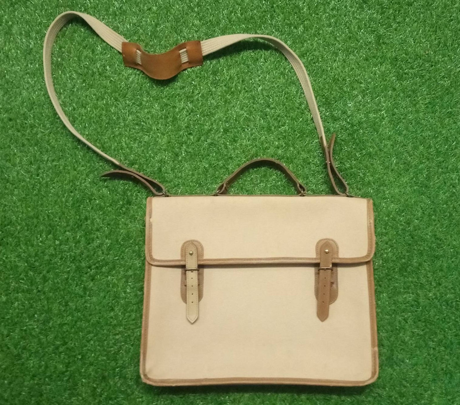 Vintage Mulberry Canvas & Leather Satchel Etsy
